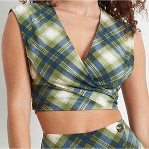 WEWOREWHAT Tie Back Wrap Top